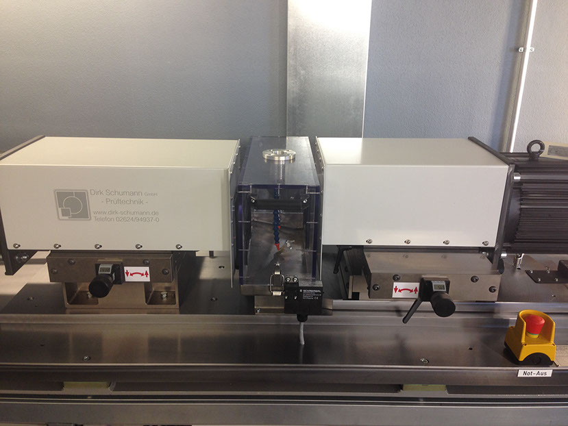 Komponentenprüfstand für Erfassung von Reibwiderstände und Akustik.